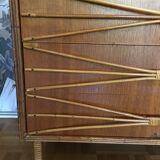 Rattan chest of drawers of the years 50