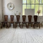Solid oak chairs Savoyard cap popular art