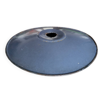 Blue enameled sheet metal lampshade
