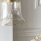 Amber “bell” pendant light