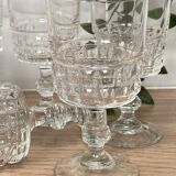 Set of 6 Luminarc Quadrille white wine glasses