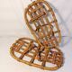 Pair of vintage bamboo snowshoes