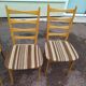 Lot 4 Light wood chairs in vintage Scandinavian fabric