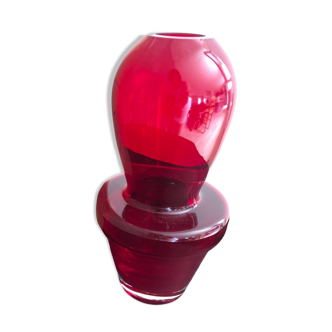 Ruby potted cactus vase