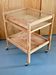 Natural wood rolling trolley