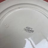 round dish Diam 31.5 Ivory Digoin Sarreguemines with gadroons