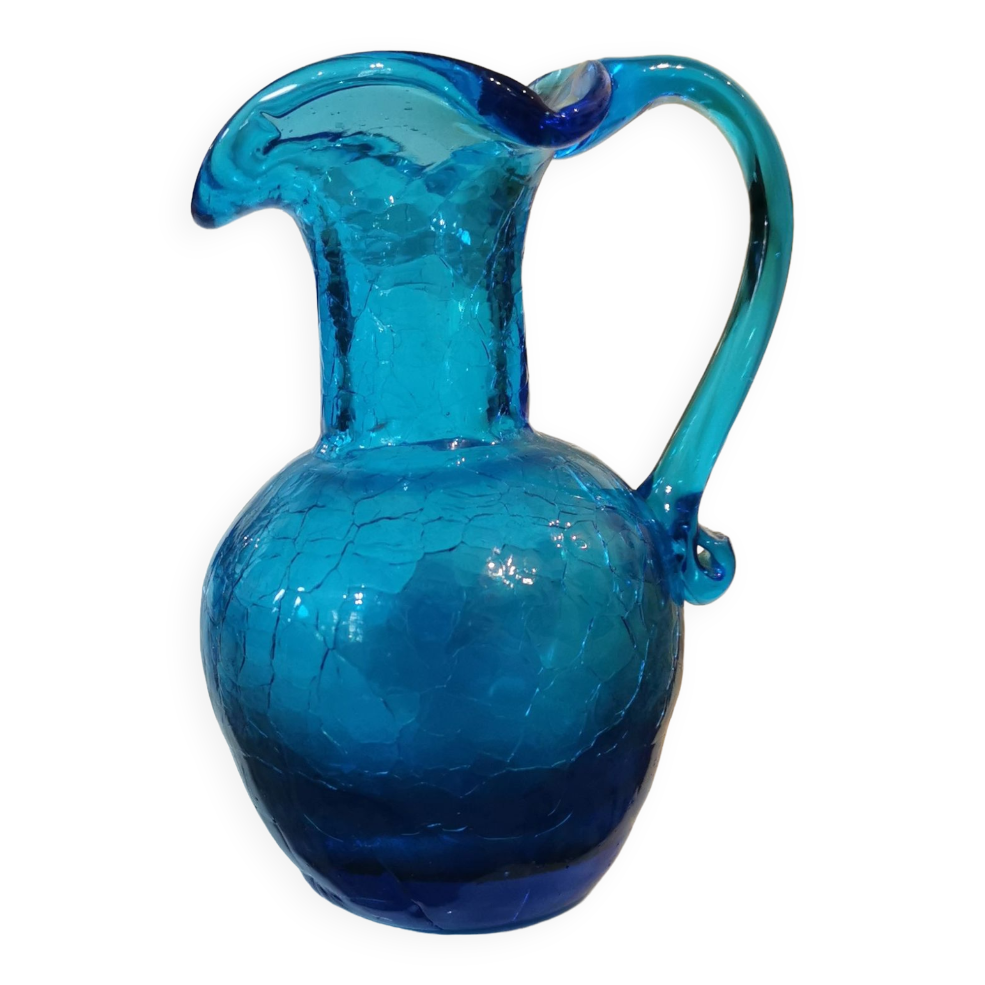 Murano vase with crackled glass