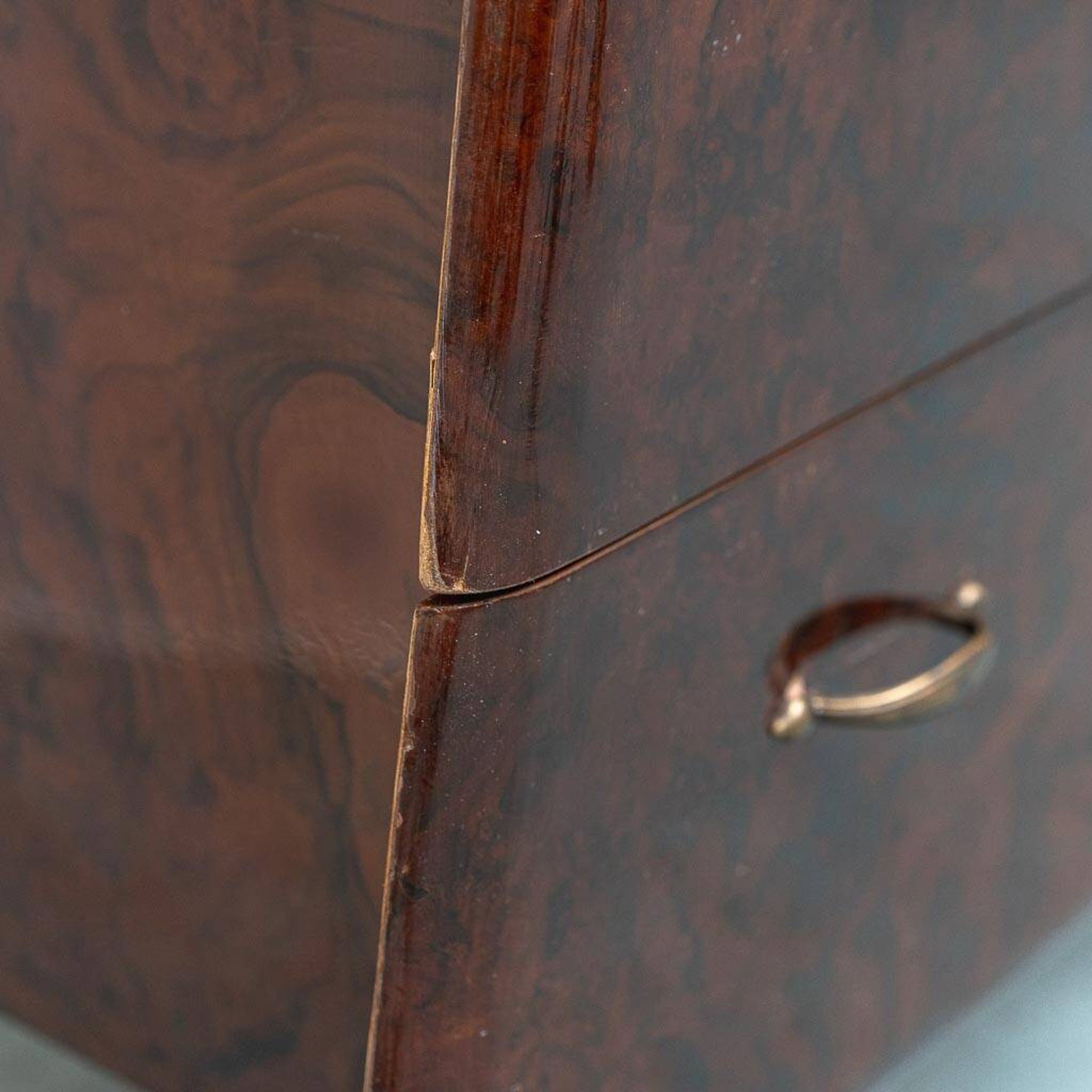 Buffet en bois vintage avec pieds en laiton, design des années 1960
