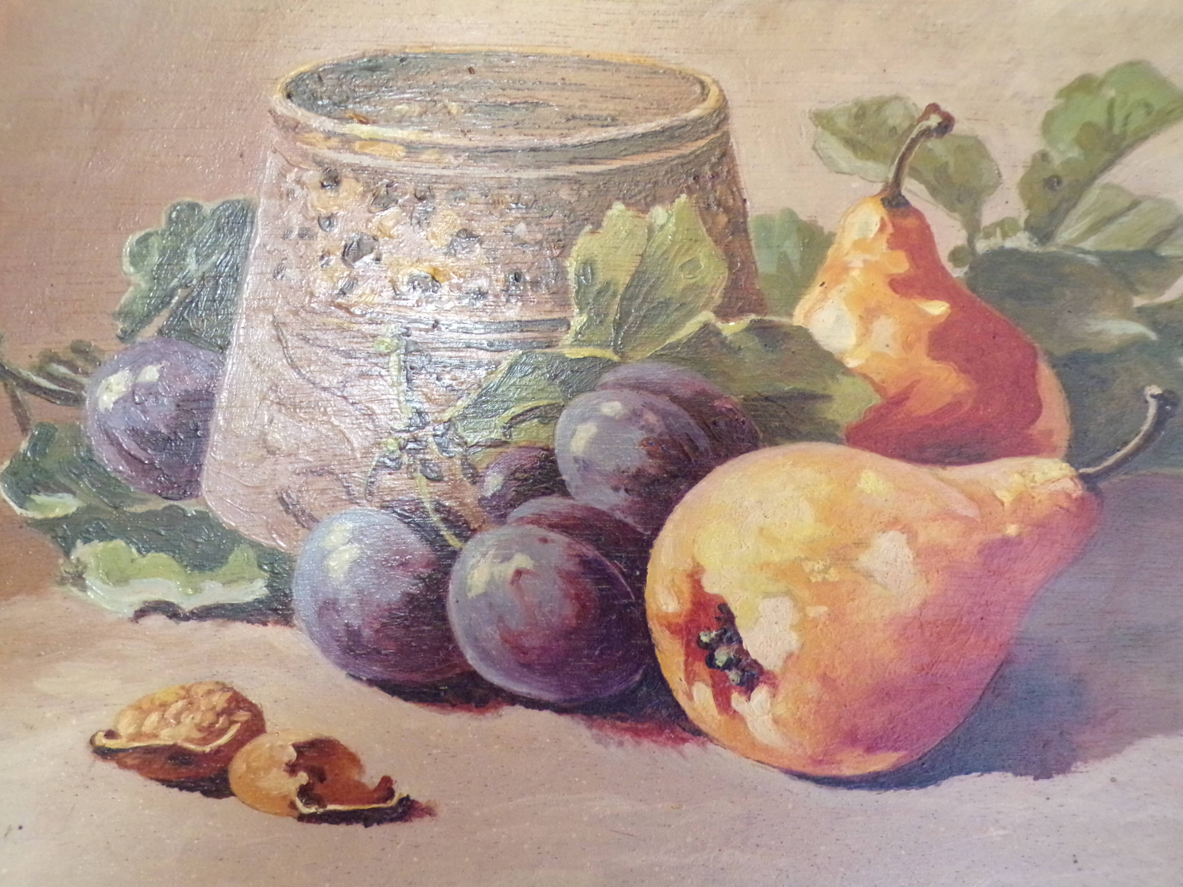 Still life on signed panel