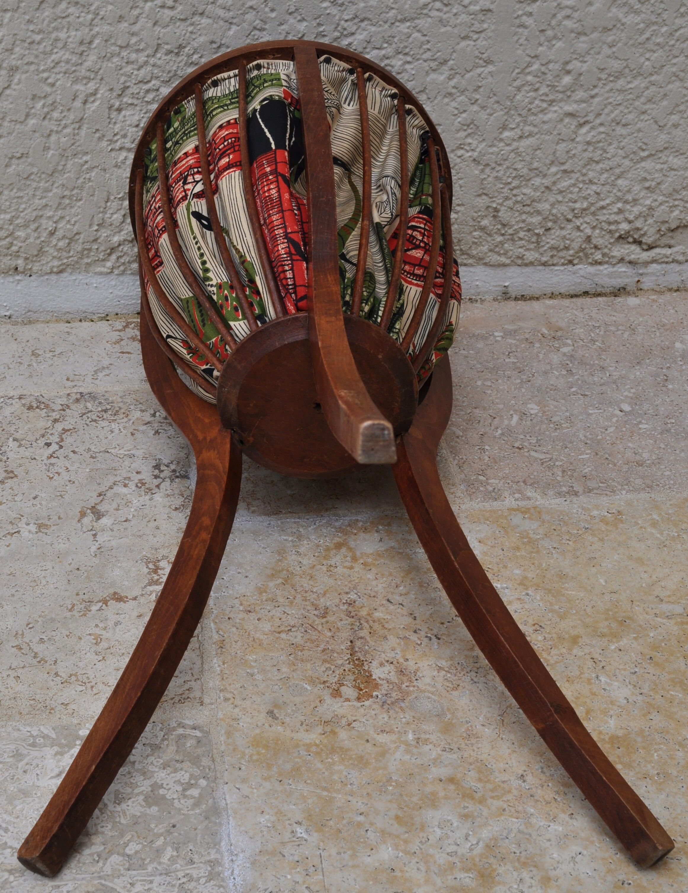 Vintage ball sewing basket