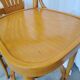 Set of 4 Vintage Bentwood High Pub Chairs with Armrests / Natural Wood Colo