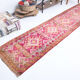 3x13 long hot pink vintage runner rug 399x81cm