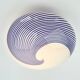 Vintage Murano glass cobalt blue swirl flush mount