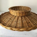 Wicker basket on stand