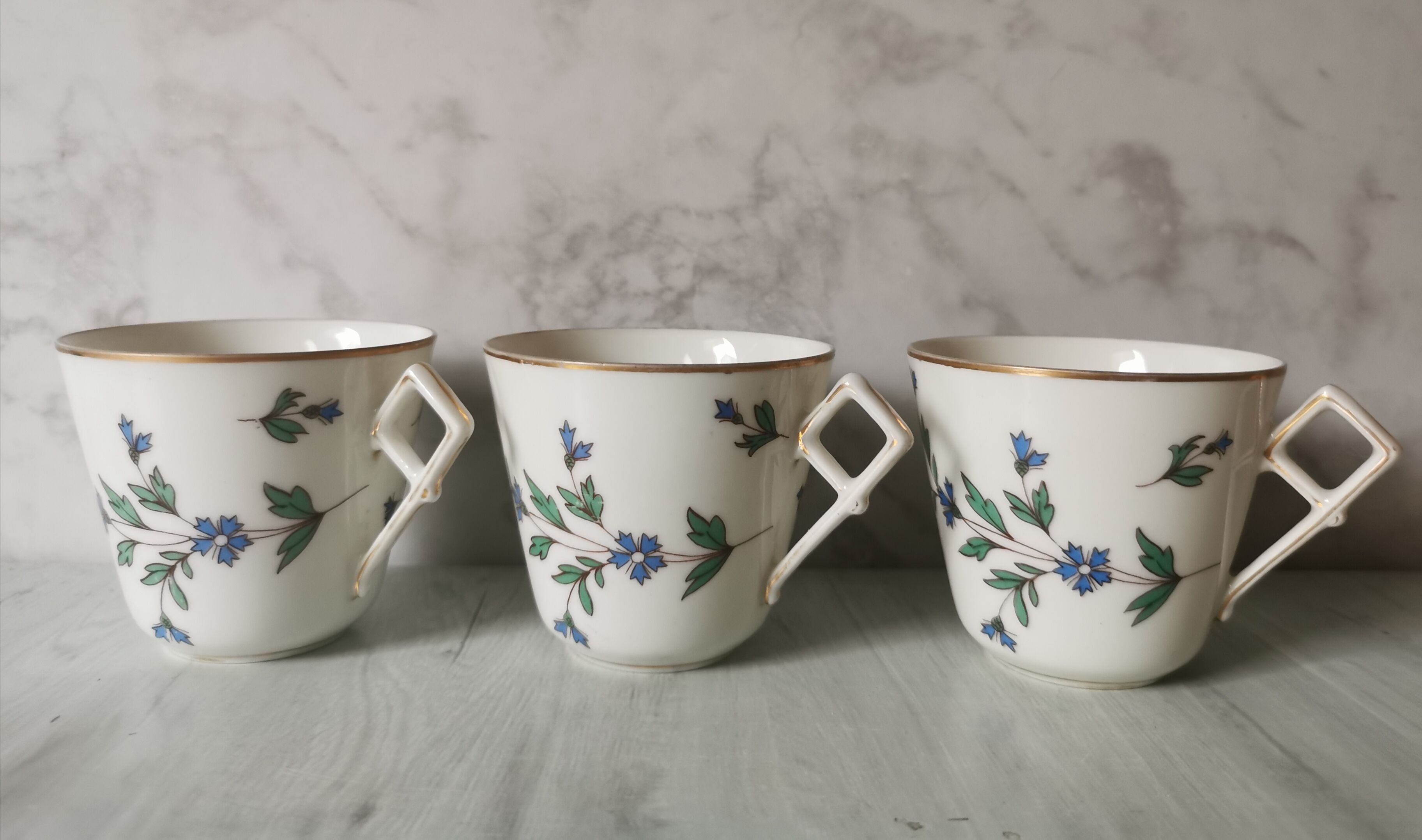 Porcelain barbel tea set Limoges Guérin