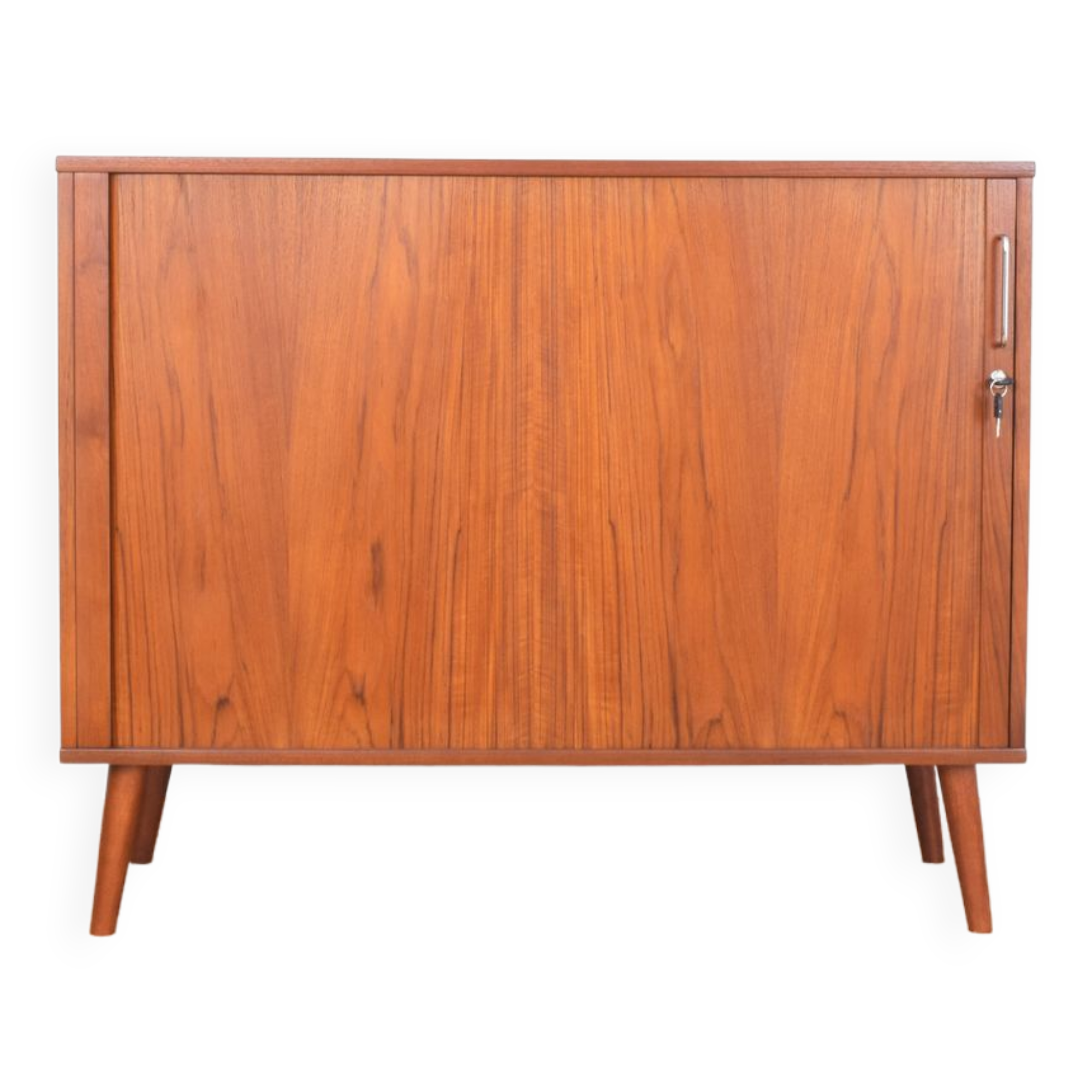 Mid-Century Danish Teak Tambour Doors Sideboard, 1960s.