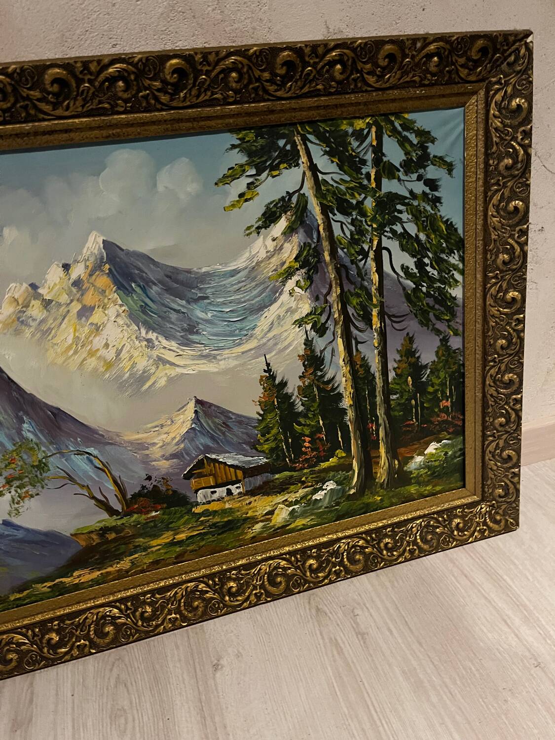 Mountain painting signed 1950/60