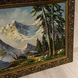 Mountain painting signed 1950/60
