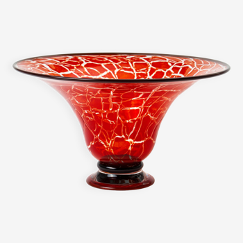 Transjö Hytta cracked glass bowl (Sweden)