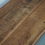 Antique elm 19th century french rustic farmhouse dining table