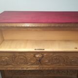 Commode à tiroirs ancienne en noyer italien du XIXe siècle