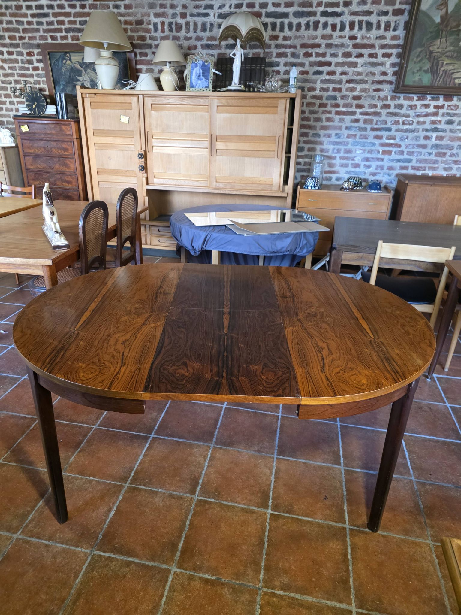 Table scandinave extensible en palissandre des années 60