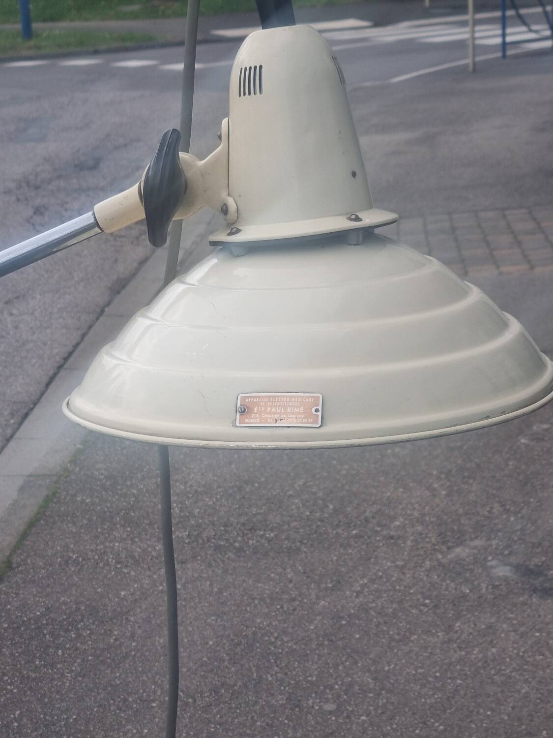 Rare antique medical lamp by Paul Rimé.