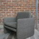 Vintage black and white mottled fabric Chair