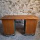 Bureau d'écriture moderniste français en hêtre et acier tubulaire, années 1930