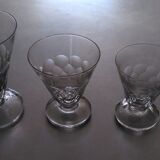 Service of 32 art deco glasses