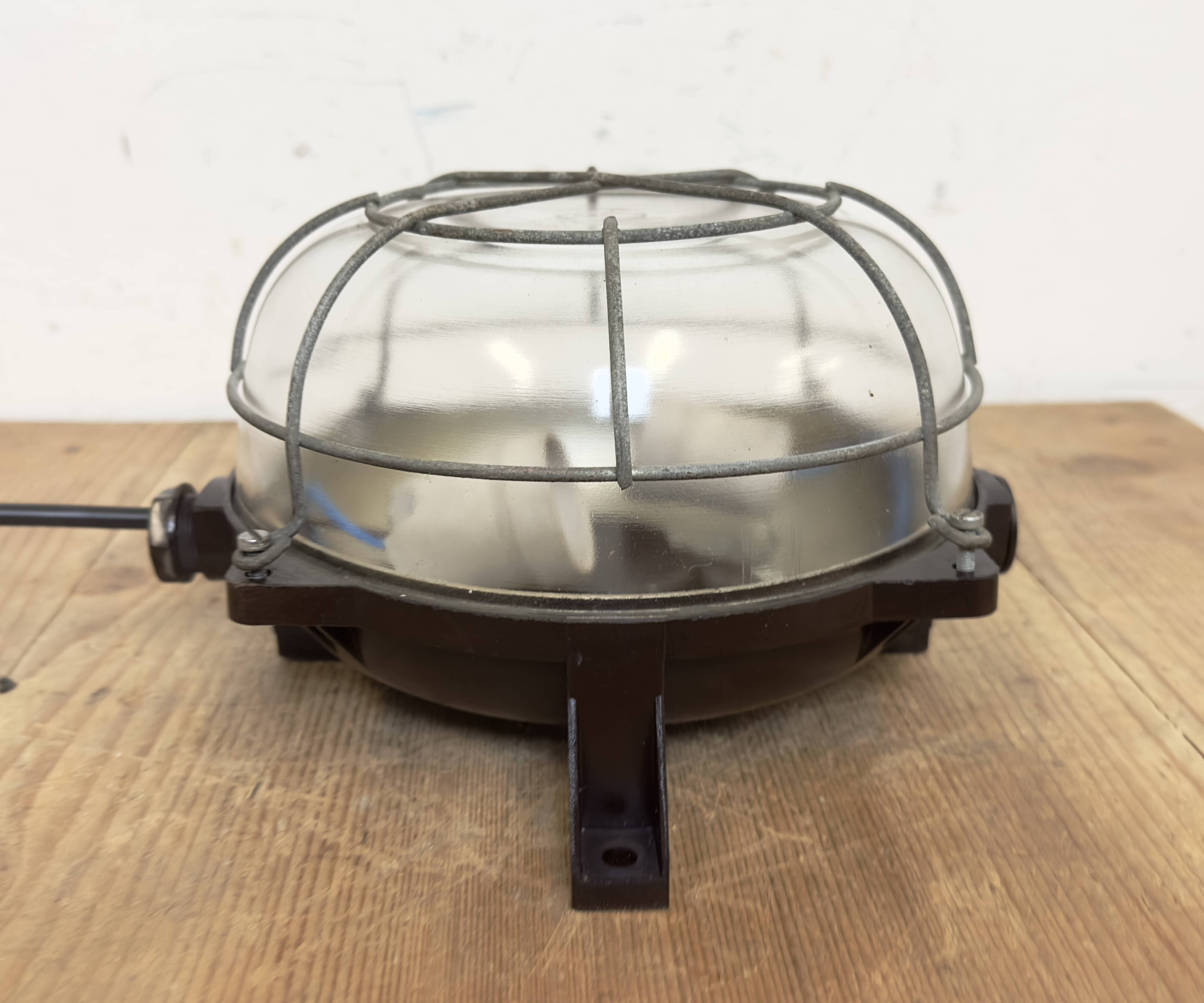 Brown Industrial Bakelite Wall or Ceiling Light, 1970s