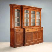 Antique mahogany library with glass and leather, United Kingdom 1800s