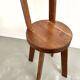 Brutalist chair in solid oak, 1900