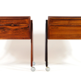 Paire de tables de chevet rétro vintage danois en palissandre années 60 70