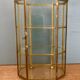 Vitrine vintage en verre et laiton