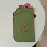 Vintage stained glass and lead mirror