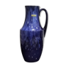 Handle vase West Germany 407-35 in vintage blue ceramic Scheurich 70'S