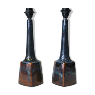 Paire de lampes de table en céramique danoise Burgundia par Søholm Keramik, Bornholm années 1970