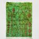 Green Beni Ouarain Berber rug with brown patterns, 1.45x1.10m