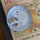 Wall-mounted ceiling light transparent glass vintage 1970s fixture