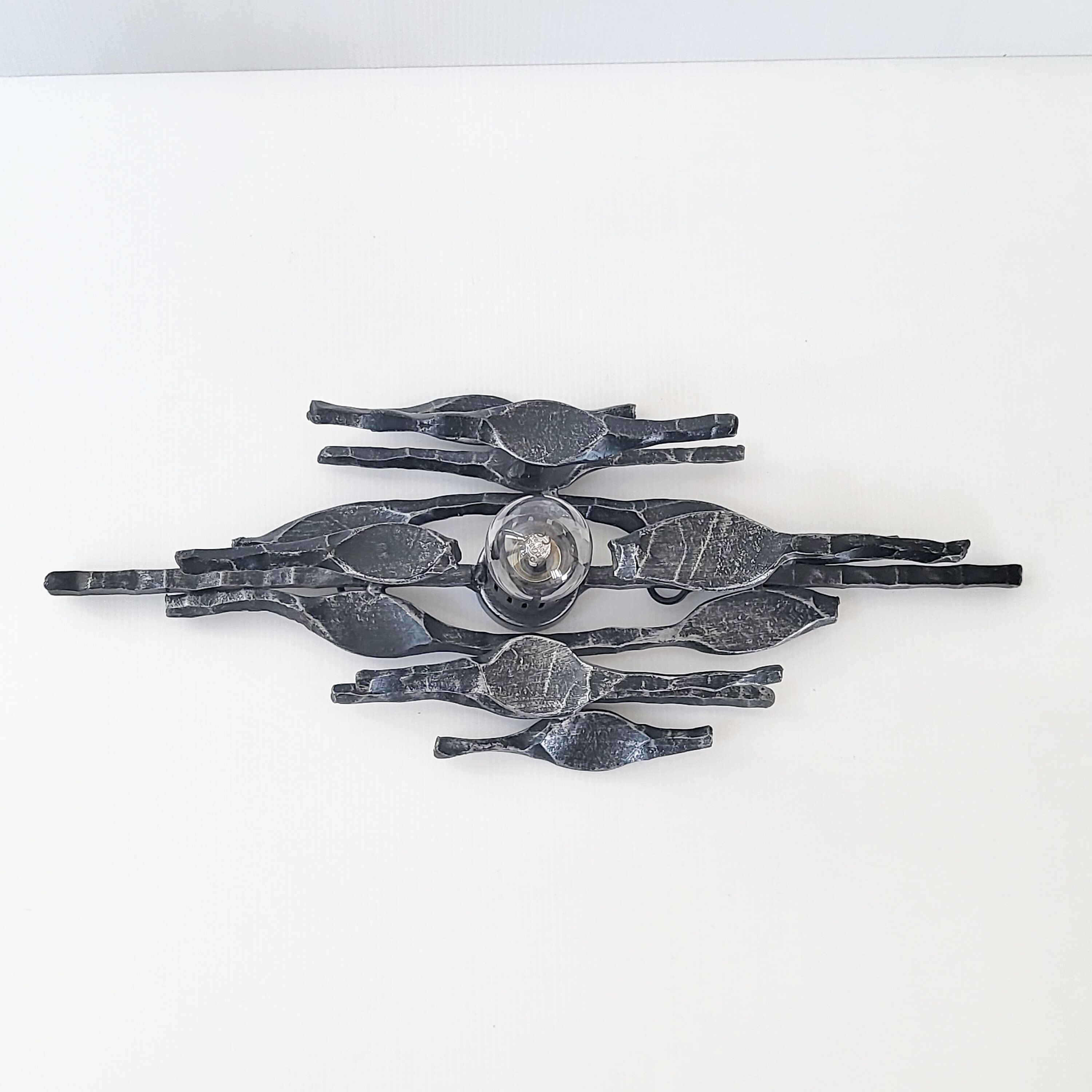 Brutalist wall lamp 1970 vintage