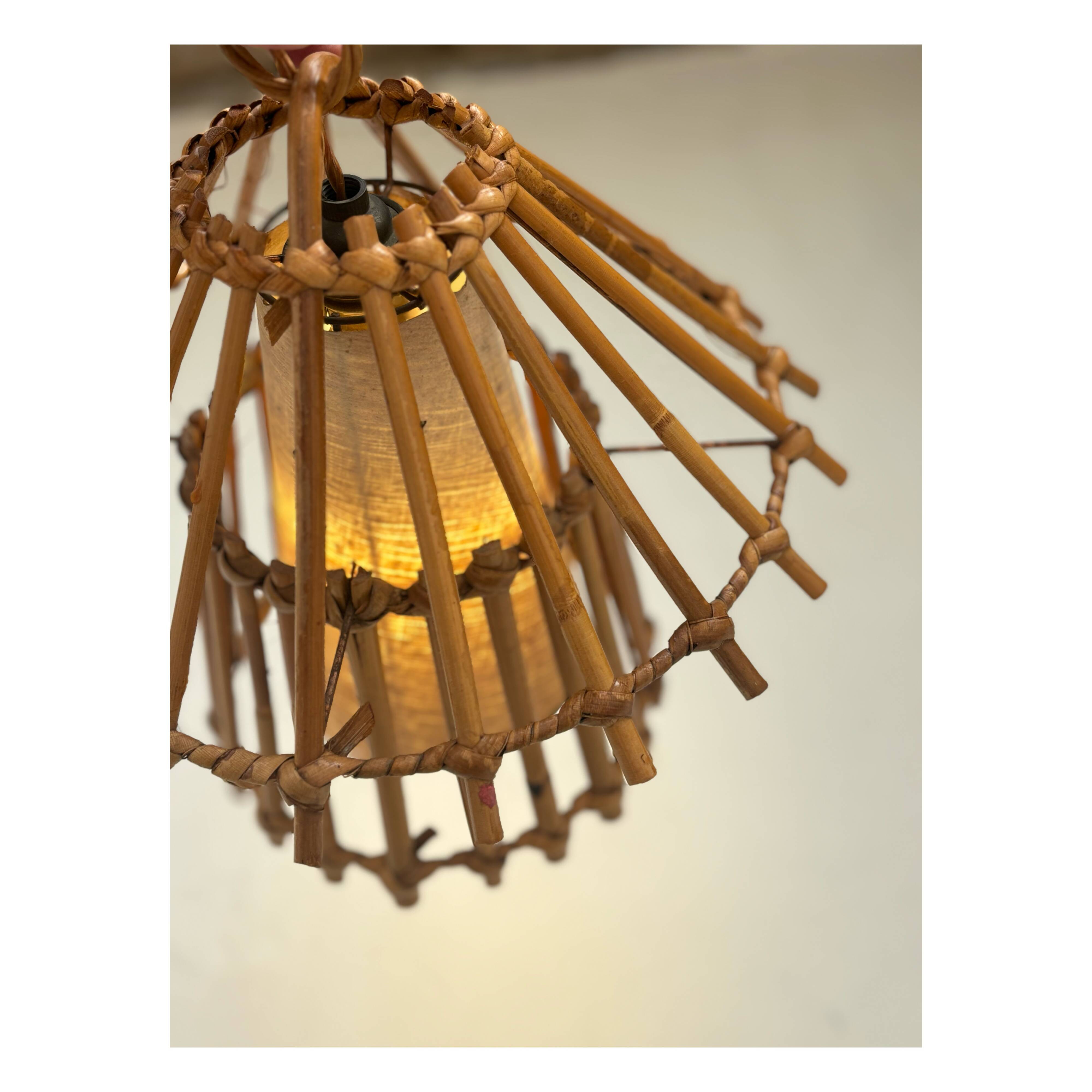 Rattan pendant light