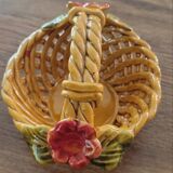 Small openwork barbotine basket from the 60s