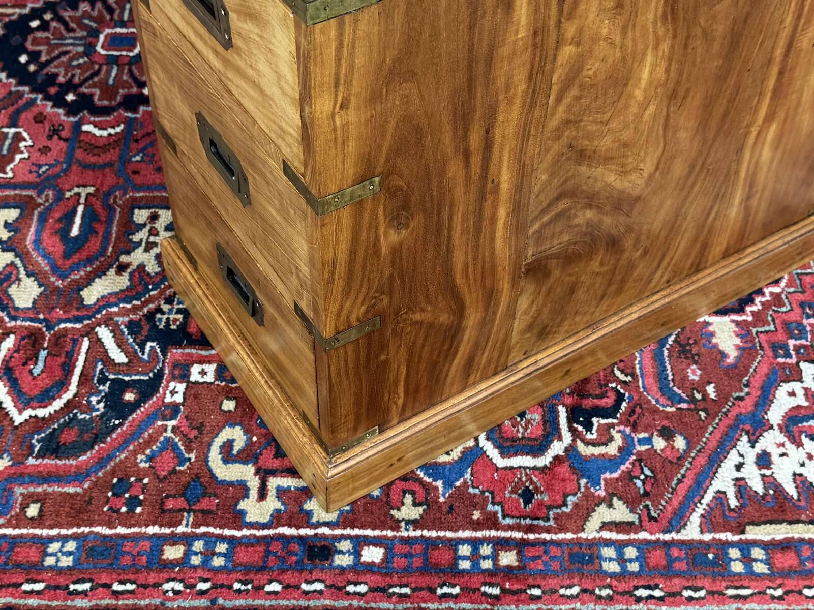 Nautical-style teak writing desk
