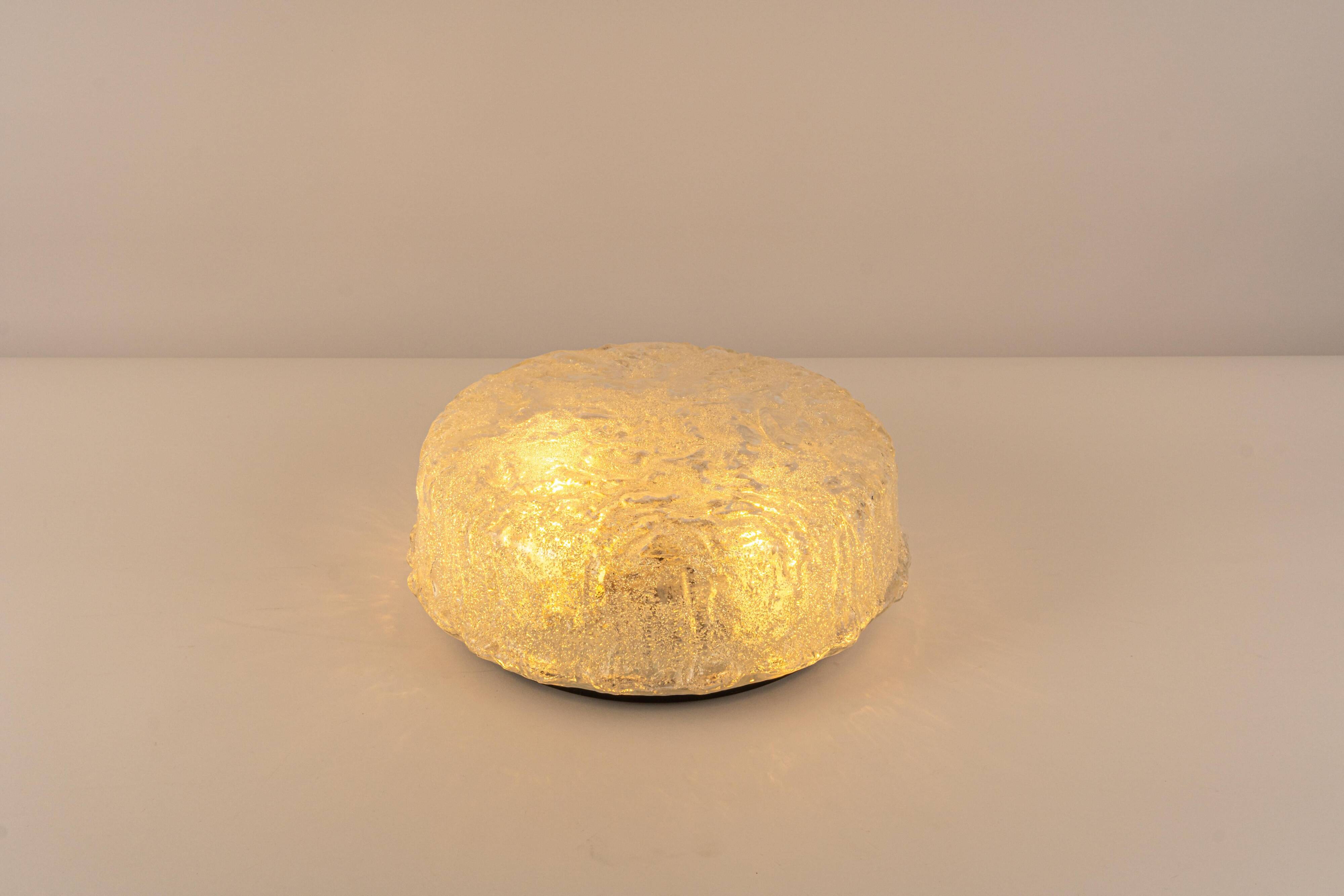 Round Murano glass ceiling light by Limburg, Germany, 1970s