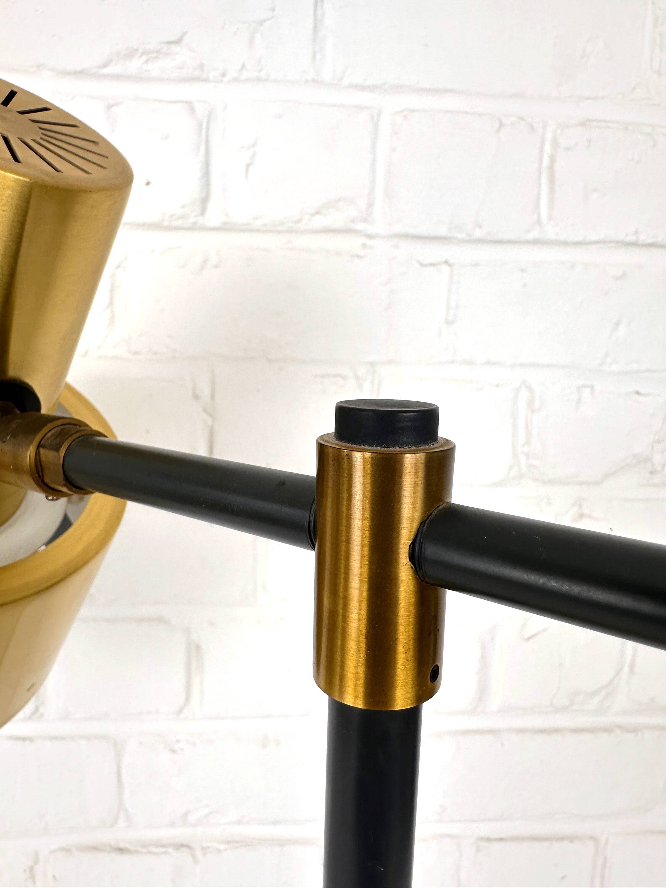 Desk lamp "Lento" Jo Hammerborg, Fog & Mørup, Brass, Denmark, 1960