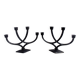 Pair of Scandinavian cast iron candlesticks 1970