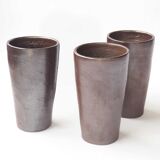 Set of 3 large sandstone cups