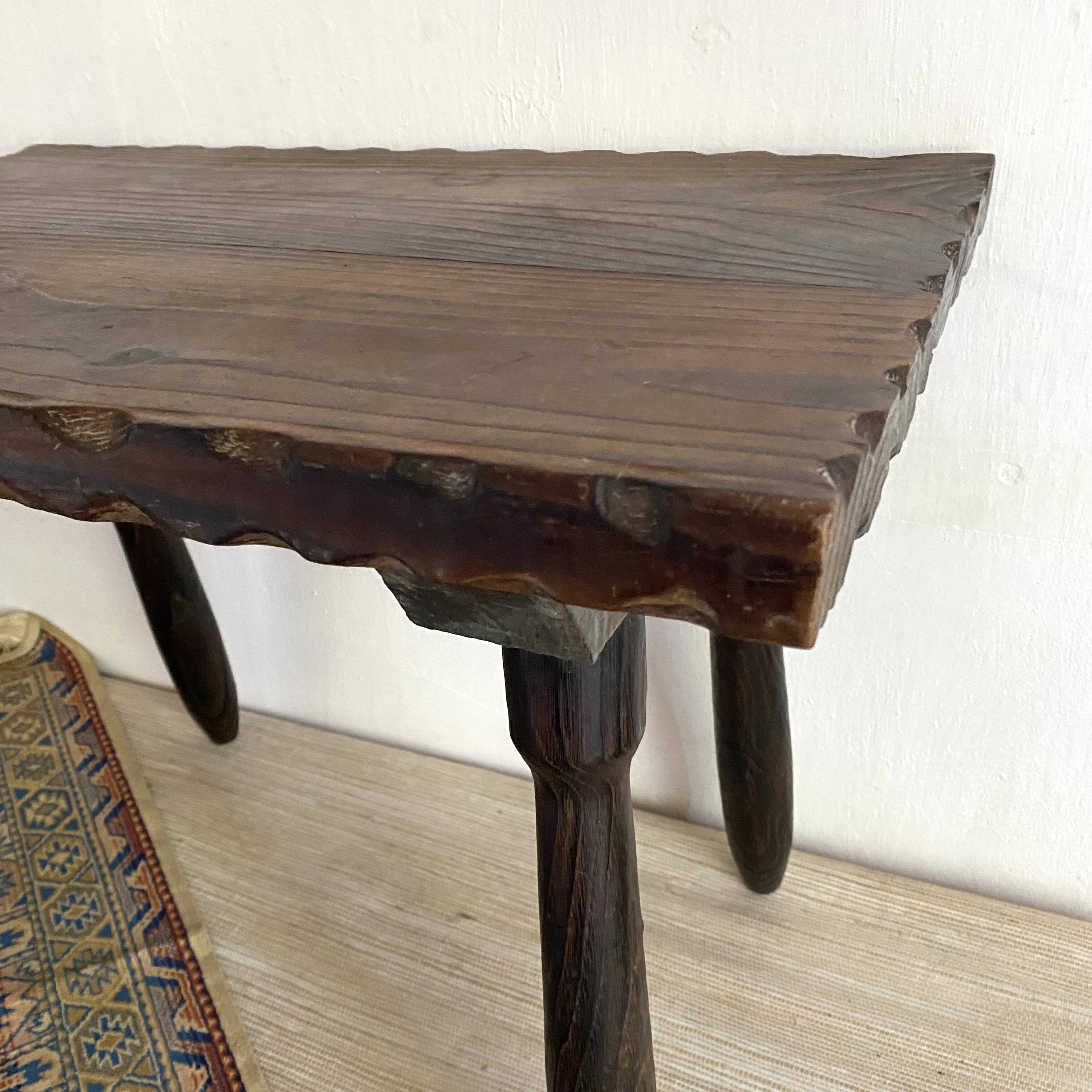 Wooden side table or bed end, Spain 1970