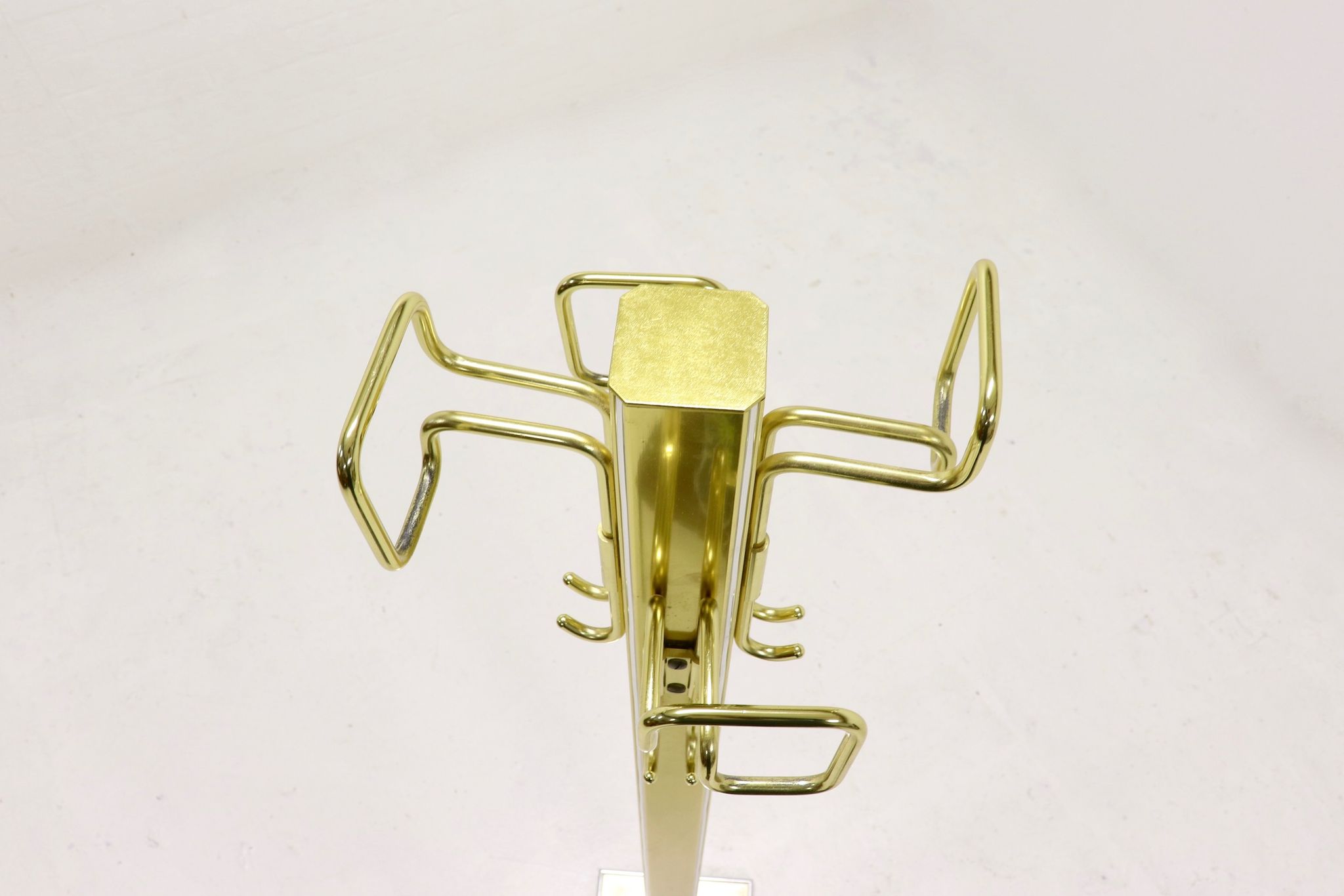 Porte-manteau mi-siècle en laiton chromé Belgo Chrom 1970
